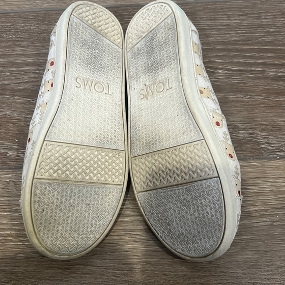 TOMS Youth Girls Rudolph Glitter Slip On Shoes Christmas Casual Shoe Sz 2 - Picture 7 of 7